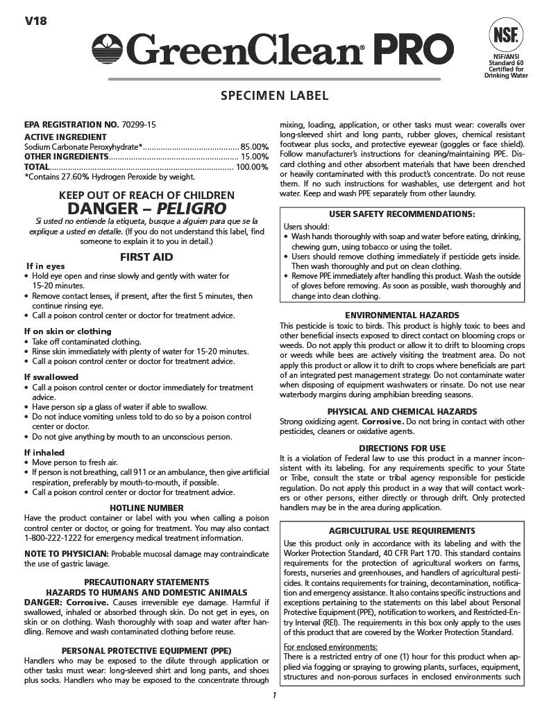 Green Clean Pro (Biosafe Systems)