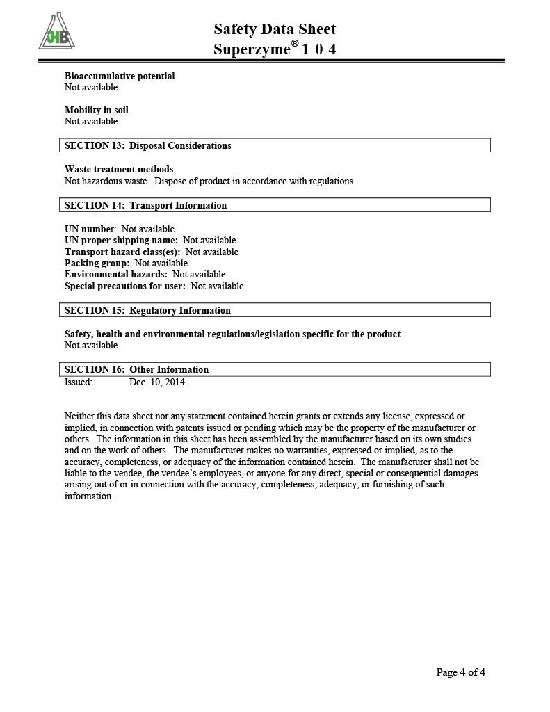 Superzyme 1-0-4