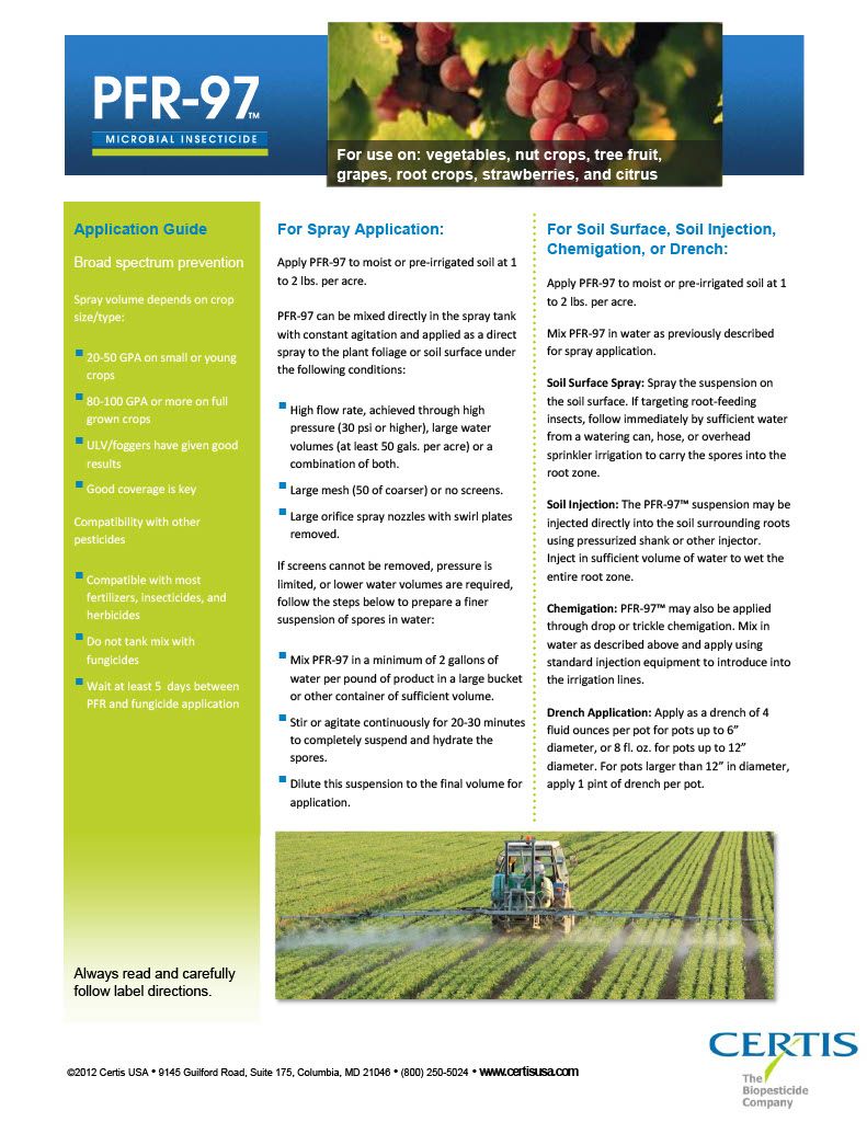PFR-97 20% WDG Microbial Insecticide