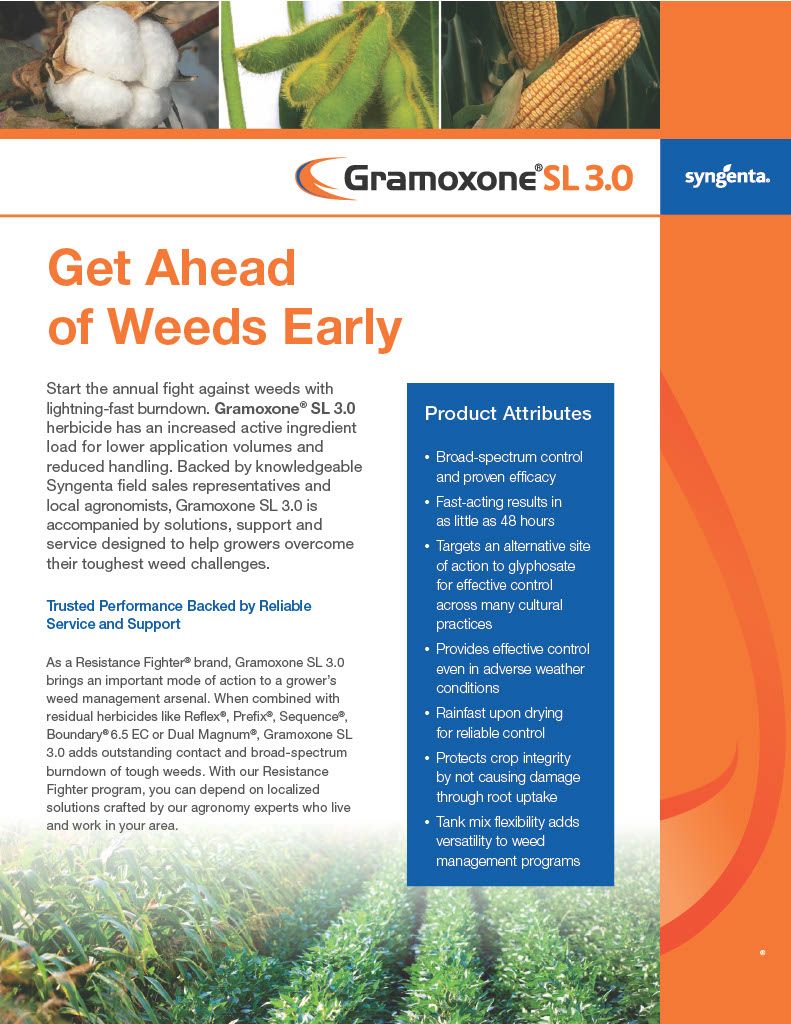 Gramoxone SL 3.0 (Syngenta)
