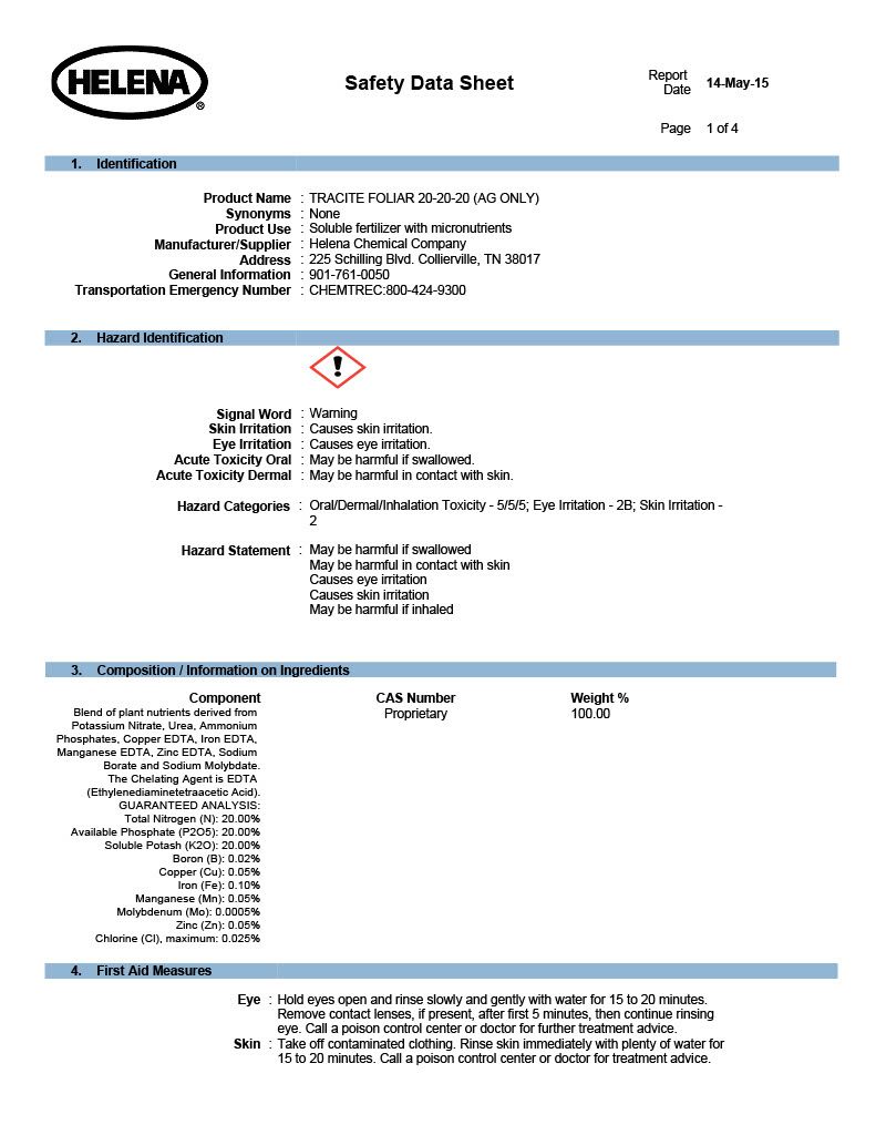 Tracite 20-20-20 with Micros (Helena Ag)