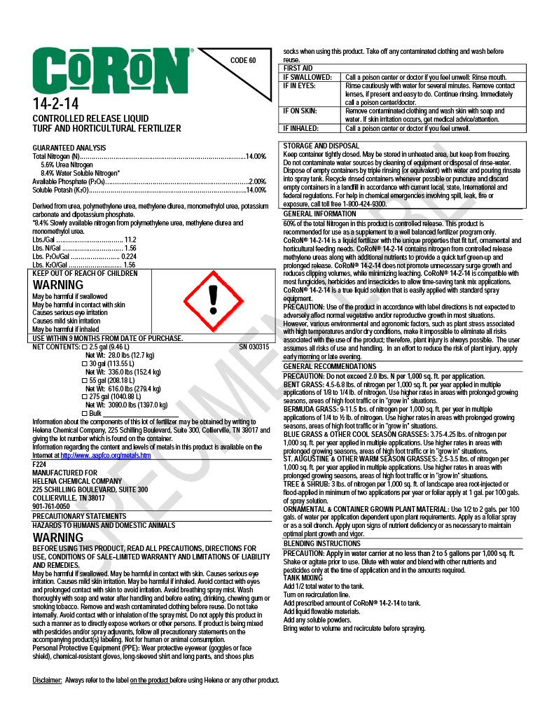 Coron 14-2-14 (Helena Ag)