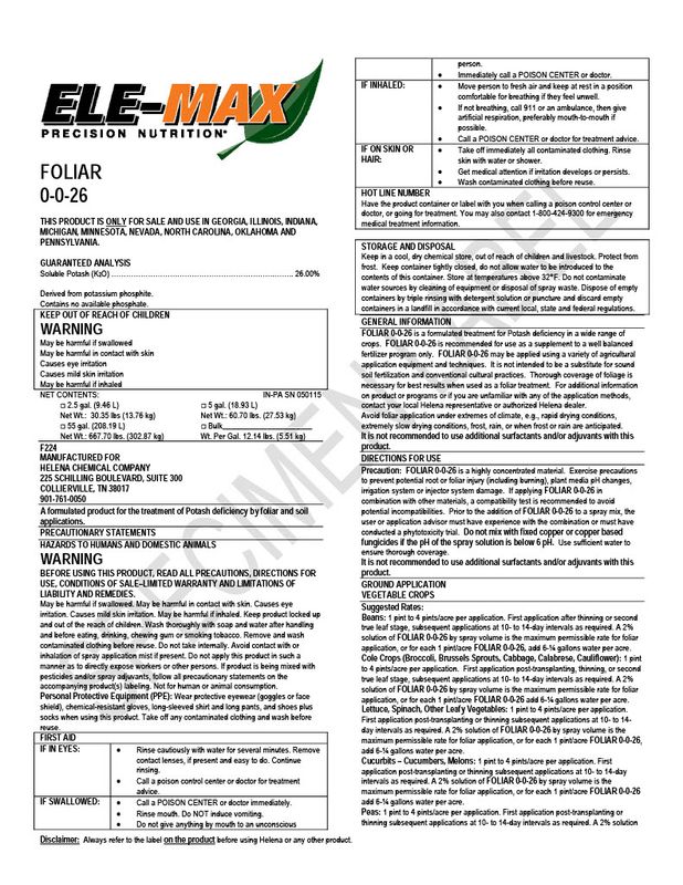 Ele-Max Foliar (Helena Agri)