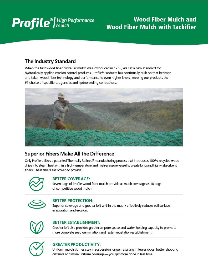 Profile® Wood Hydraulic Mulch Without Tackifier