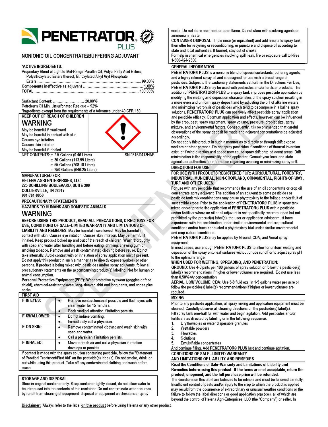 Penetrator Plus (Helena Ag)