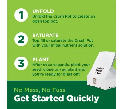 Char Coir Crush Pot 2 Gallon - Case of 24