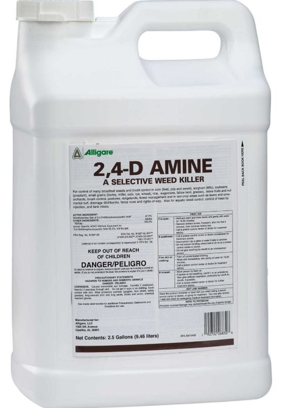 2,4-D Amine Selective Post-Emergent Herbicide (Alligare)