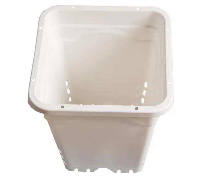 Active Aqua 12" x 12" Square White Pot