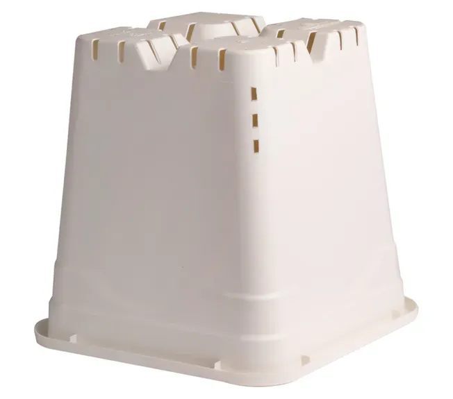 Active Aqua 12" x 12" Square White Pot
