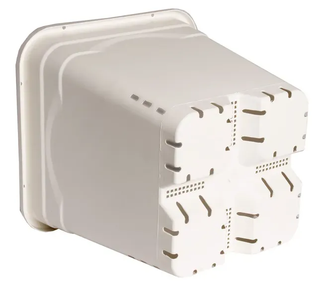 Active Aqua 12" x 12" Square White Pot