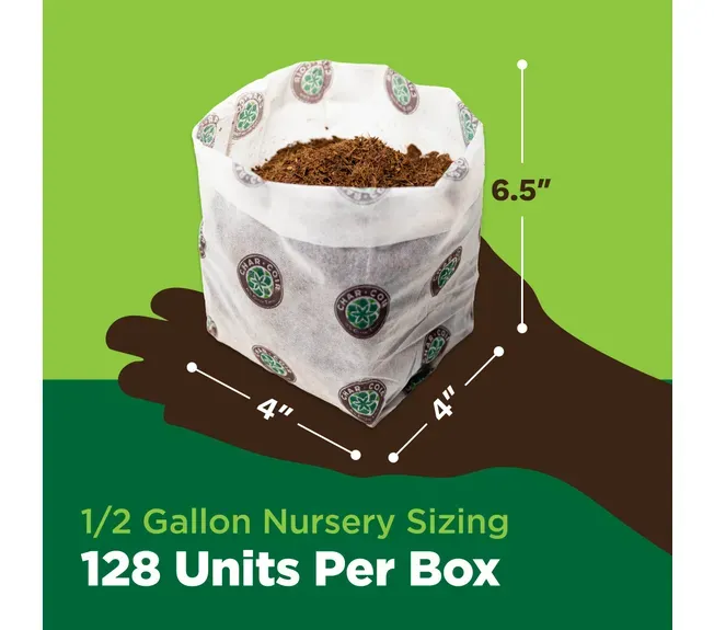 Char Coir BioPot, 1/2 Gallon