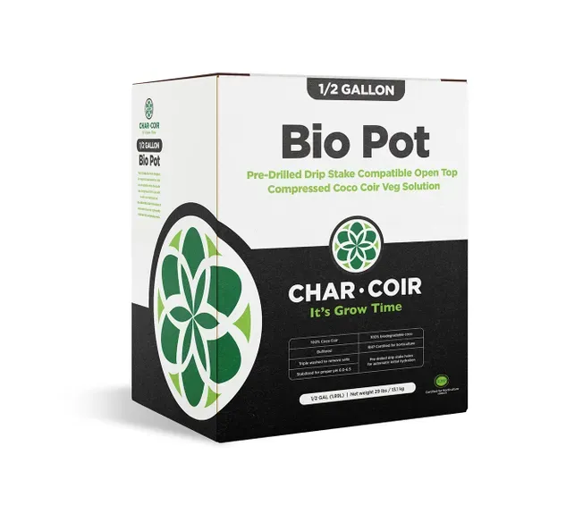 Char Coir BioPot, 1/2 Gallon