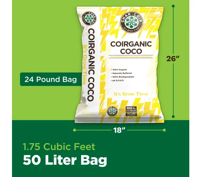 Char Coir Coirganic Coco, Loose Fill 100% Organic Coco Coir