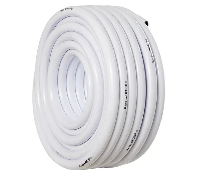 Active Aqua 3/4" ID White &amp; Black Tubing, 100'