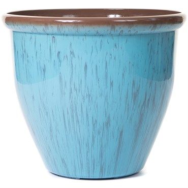 Sunshine Ceramica Running Glaze Lightweight Planter, 12"