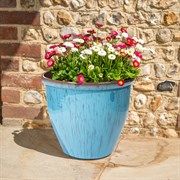 Sunshine Ceramica Running Glaze Lightweight Planter, 12"