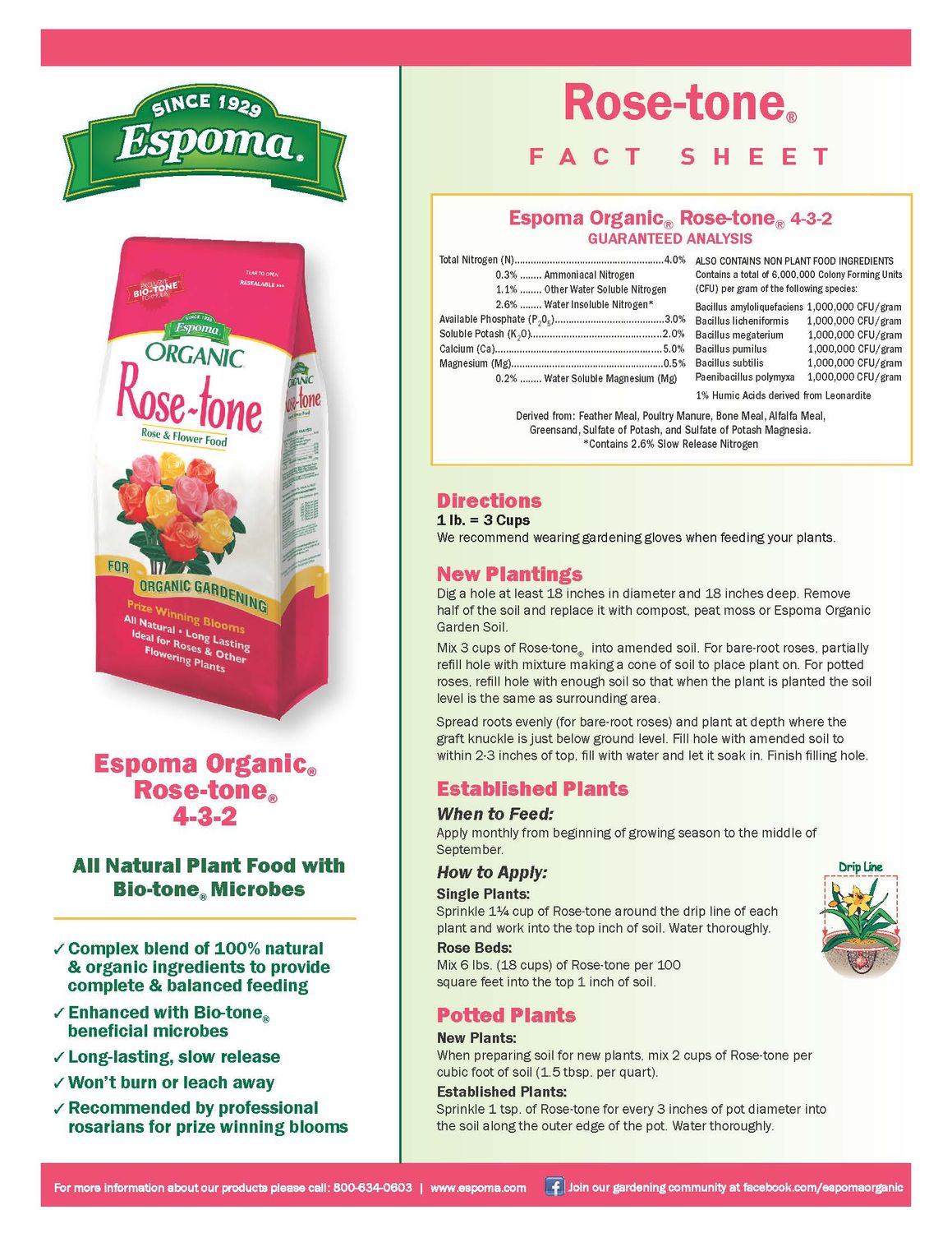 Espoma® Organic® Rose-tone® 4-3-2