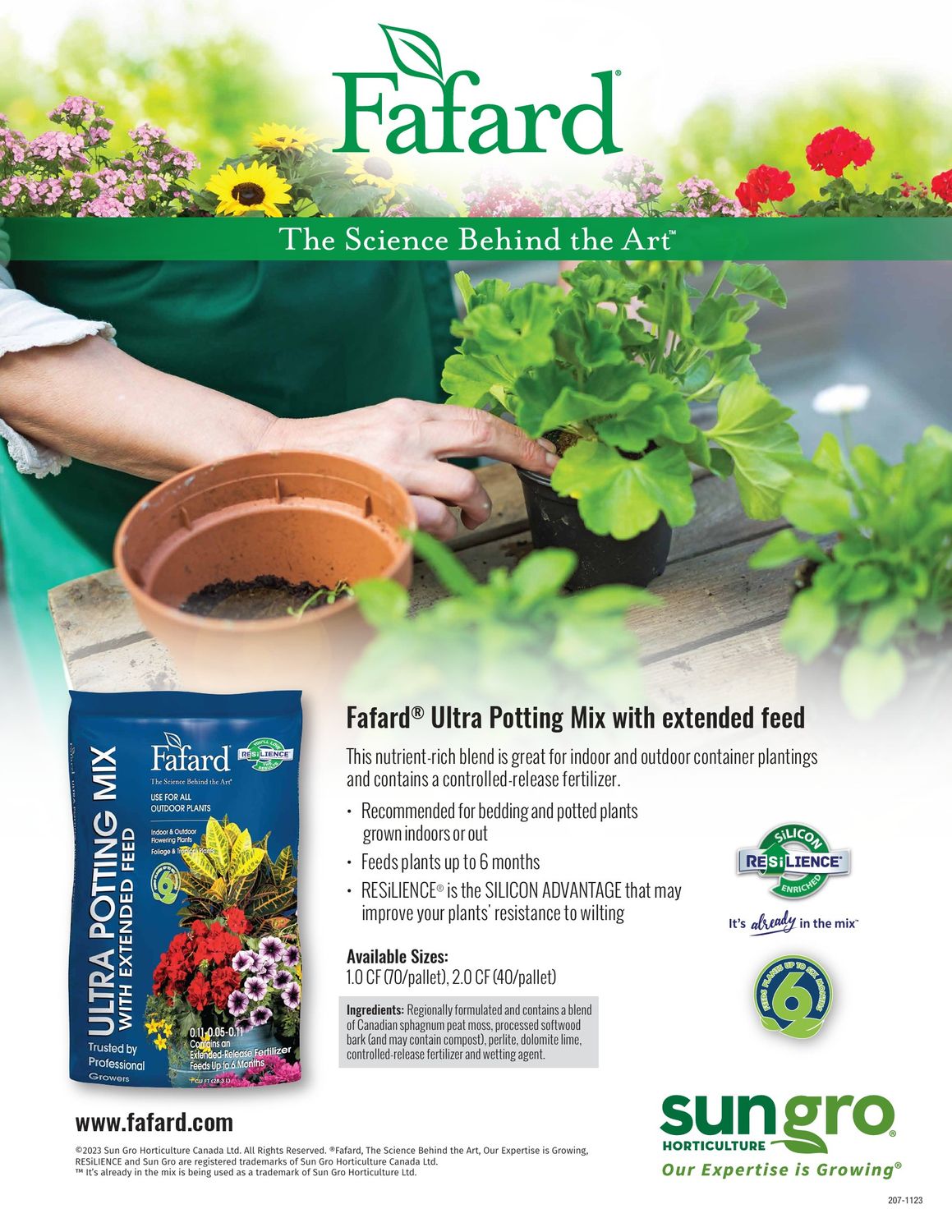 Fafard® Ultra Potting Mix with extended feed