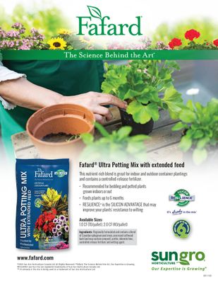 FafardĀ® Ultra Potting Mix with extended feed