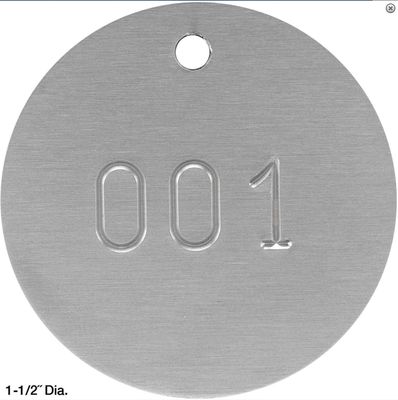 Round Numbered Aluminum Tags