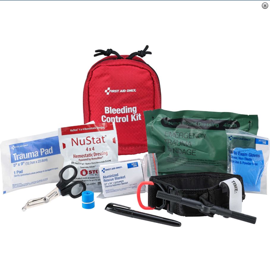 First Aid Only® Right Response Bleeding Control Kit for Limb &amp; Torso Wounds