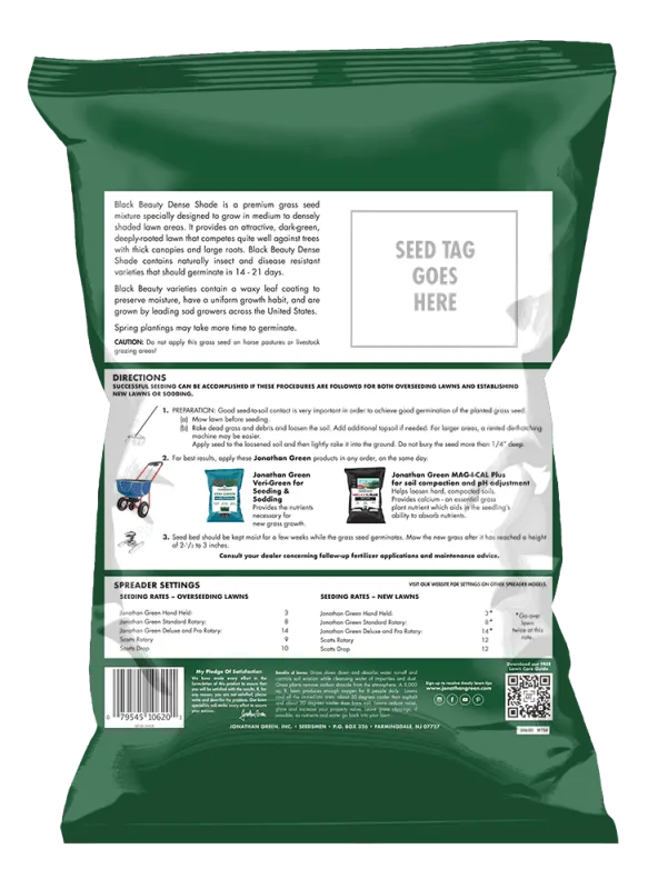 Jonathan Green® Black Beauty™ Dense Shade Grass Seed Mix
