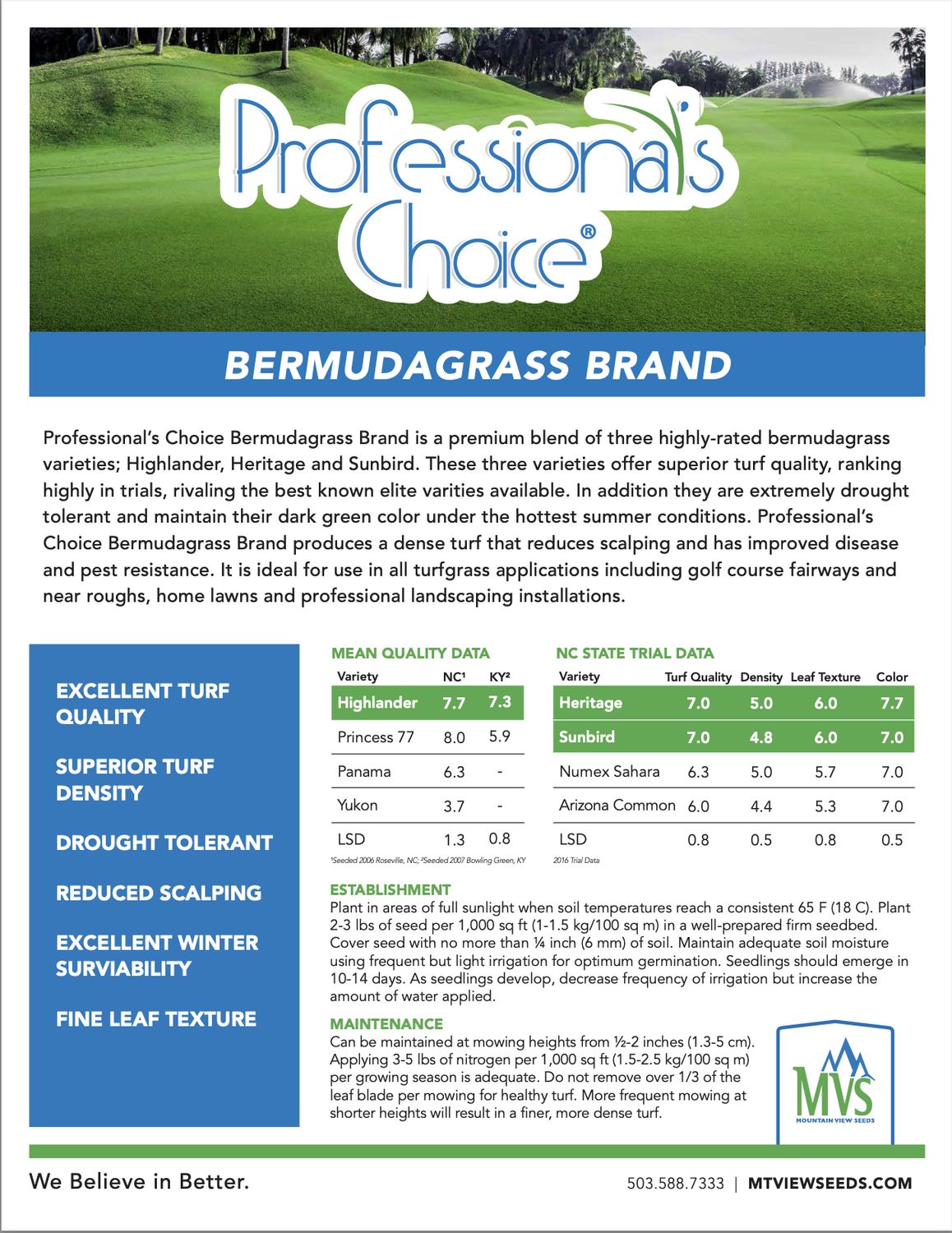 Professional's Choice® Bermuda Blend (Coated)