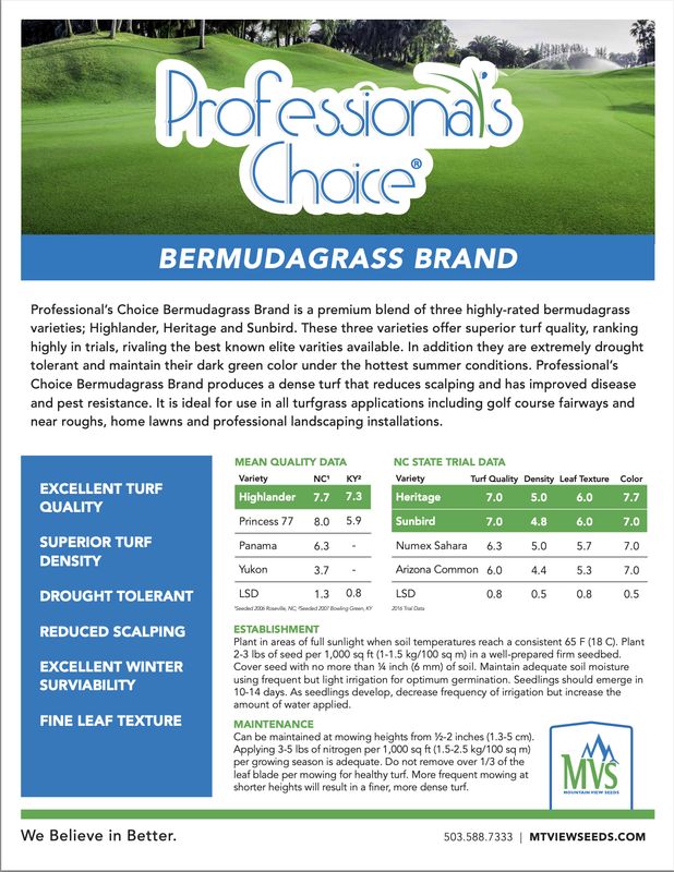 Professional's Choice® Bermuda Blend (Coated) Professional's Choice® Bermuda Blend (Coated)