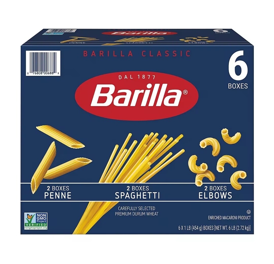 Barilla Pasta Variety Pack, 6 lbs.
