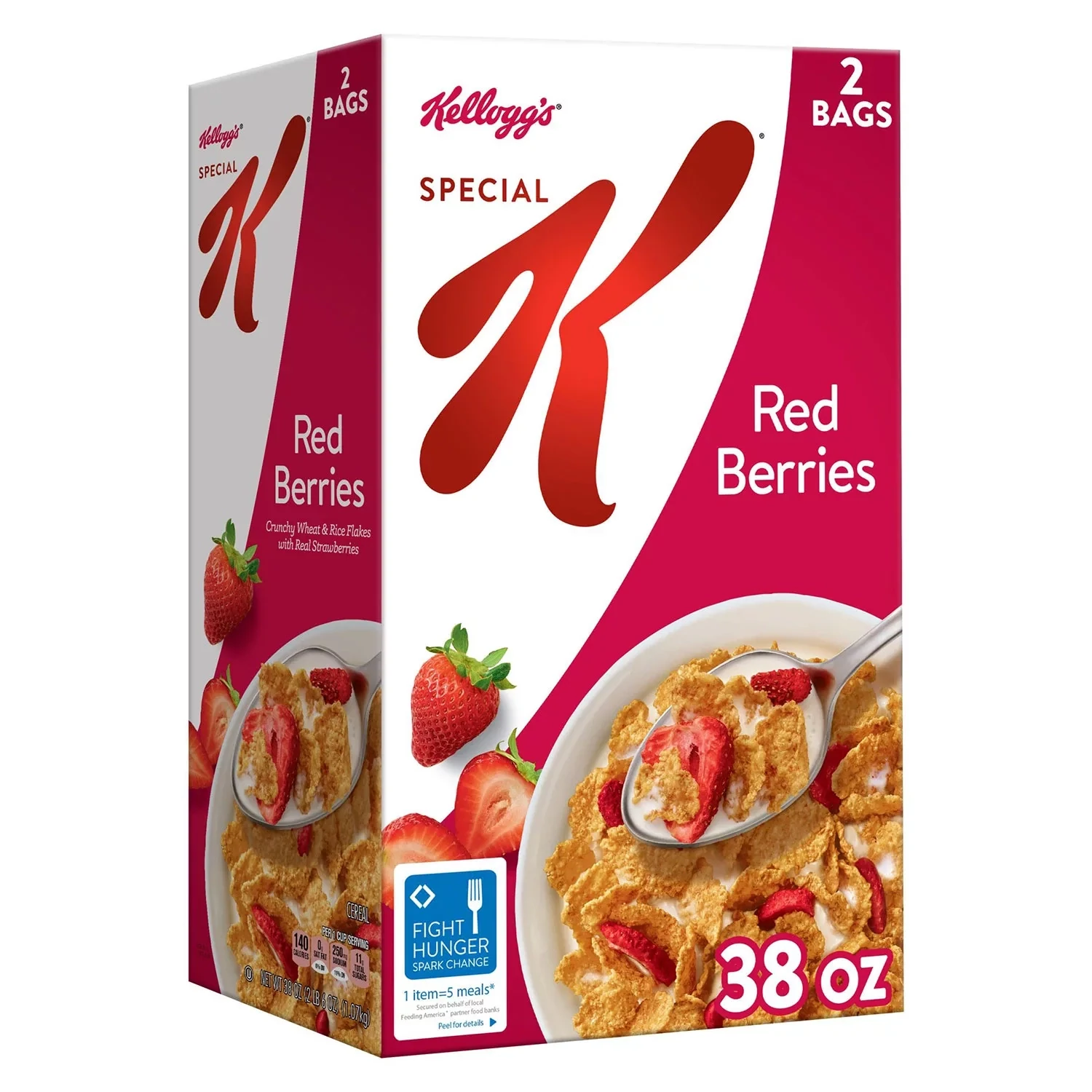 Special K Breakfast Cereal, Red Berries 38 oz., 2 pk.