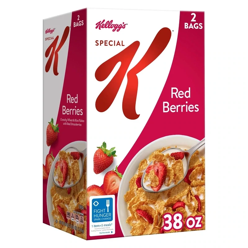 Special K Breakfast Cereal, Red Berries 38 oz., 2 pk.