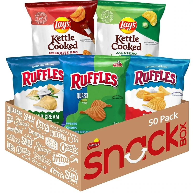 Lay&#39;s and Ruffles Crunch Mix Variety Pack Chips (50 ct.)