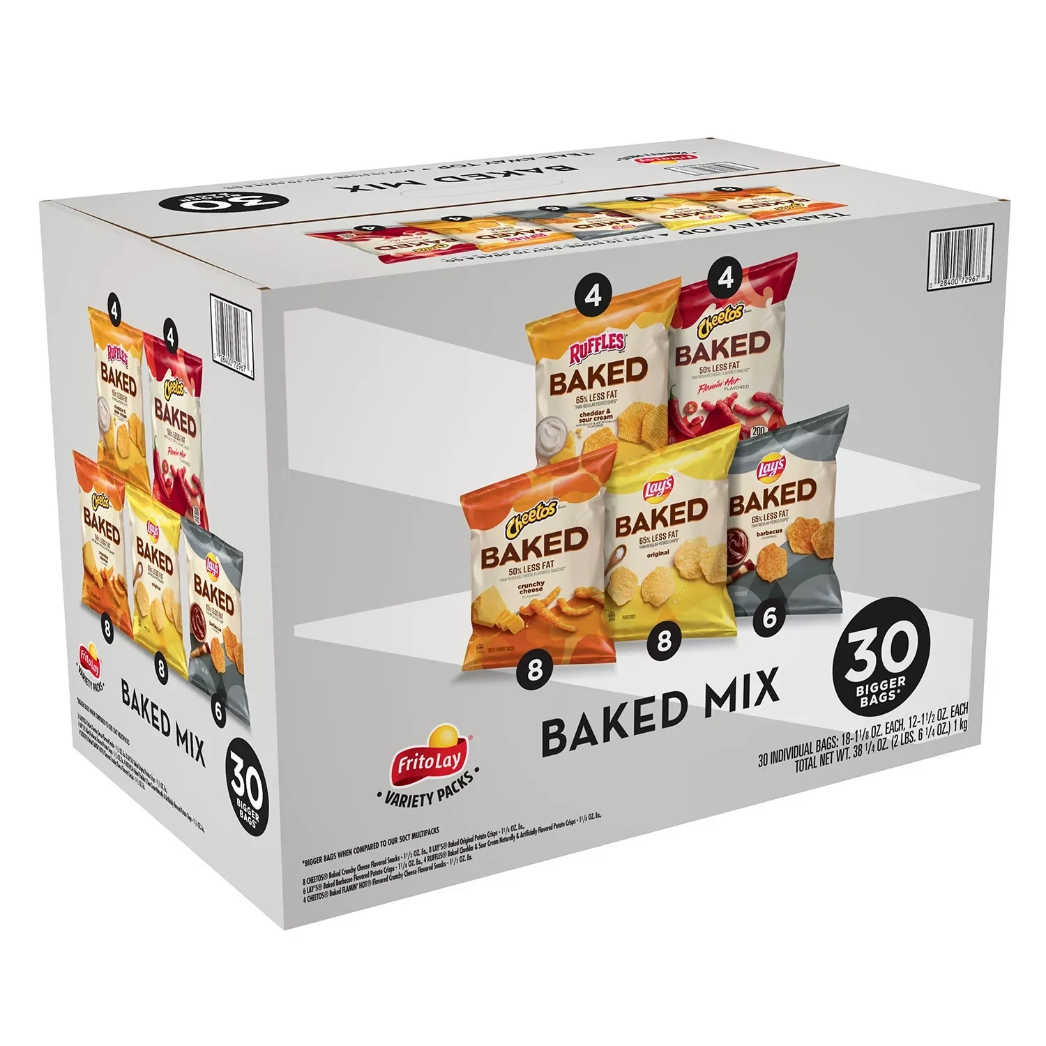 Frito-Lay Baked Mix Variety Pack Chips and Snacks (30 ct.)
