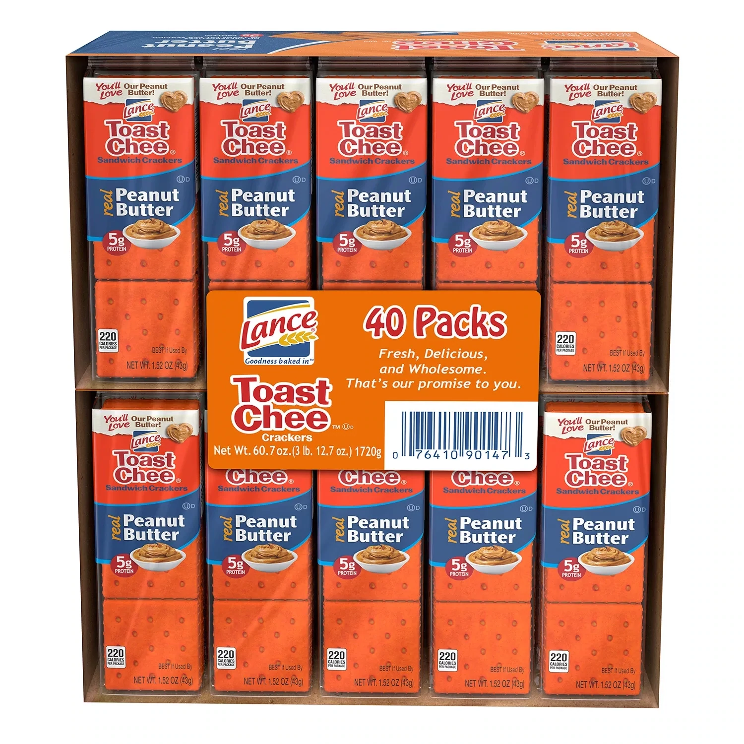 Lance ToastChee Peanut Butter Crackers 1.52 oz., 40 pk.