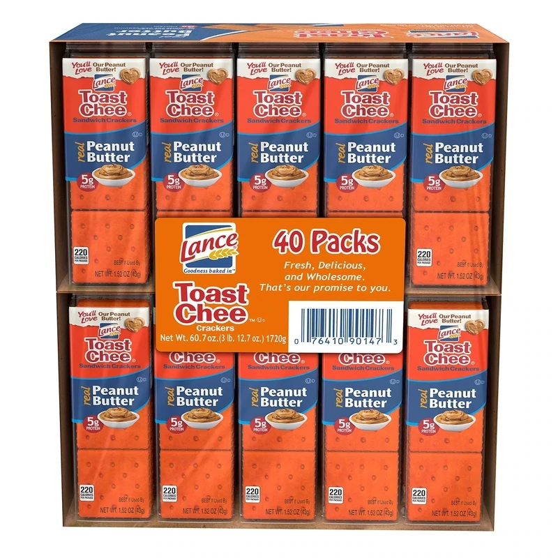 Lance ToastChee Peanut Butter Crackers 1.52 oz., 40 pk.