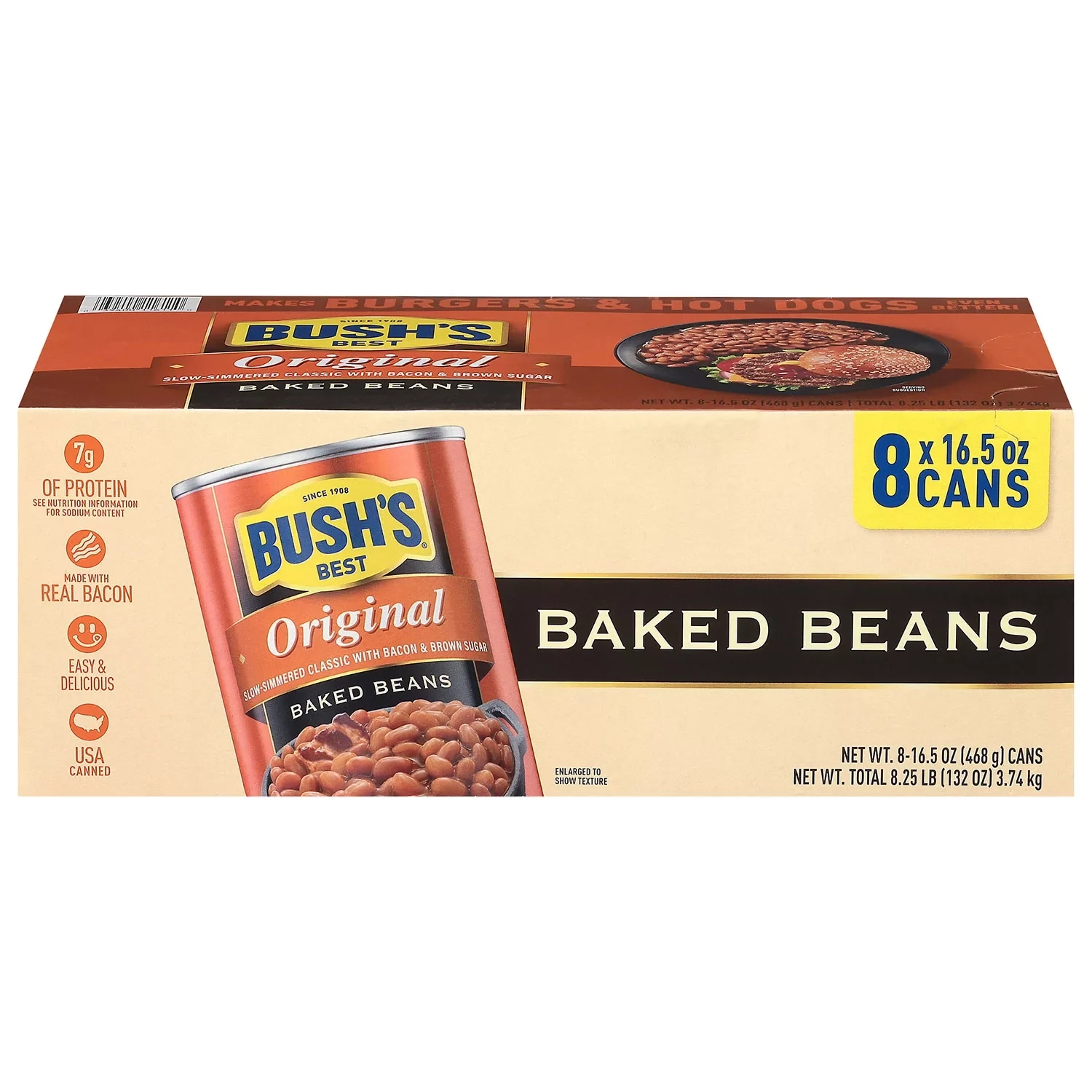 Bush&#39;s Original Baked Beans, 16.5 oz, 8 ct.