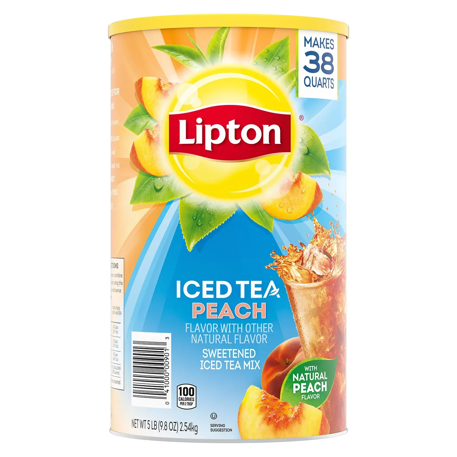 Lipton Sweetened Iced Tea Mix, Peach 89.8 oz