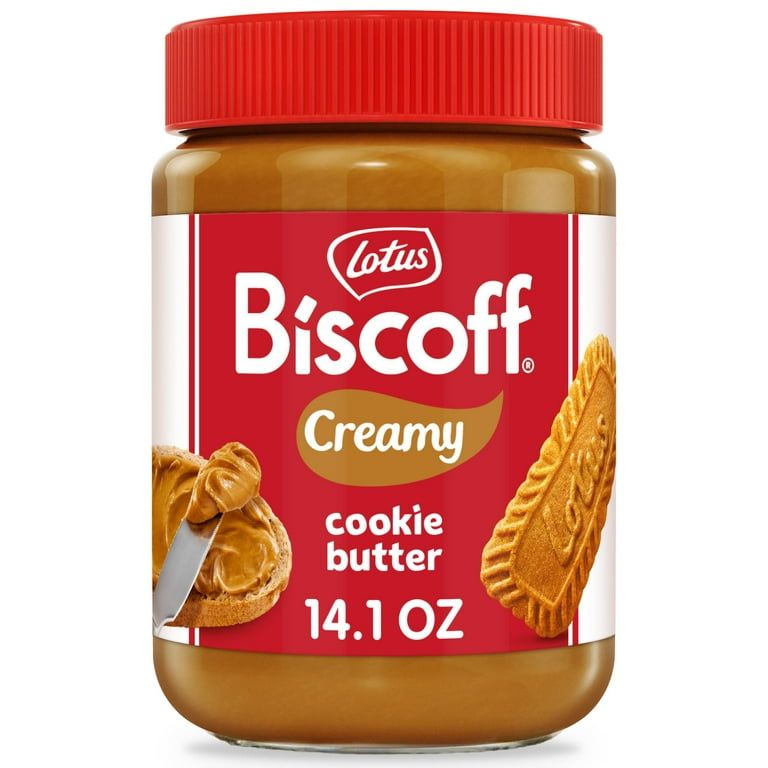 Biscoff Cookie Butter, Lotus Creamy Nut-Free Spread, 14.1 oz Jar