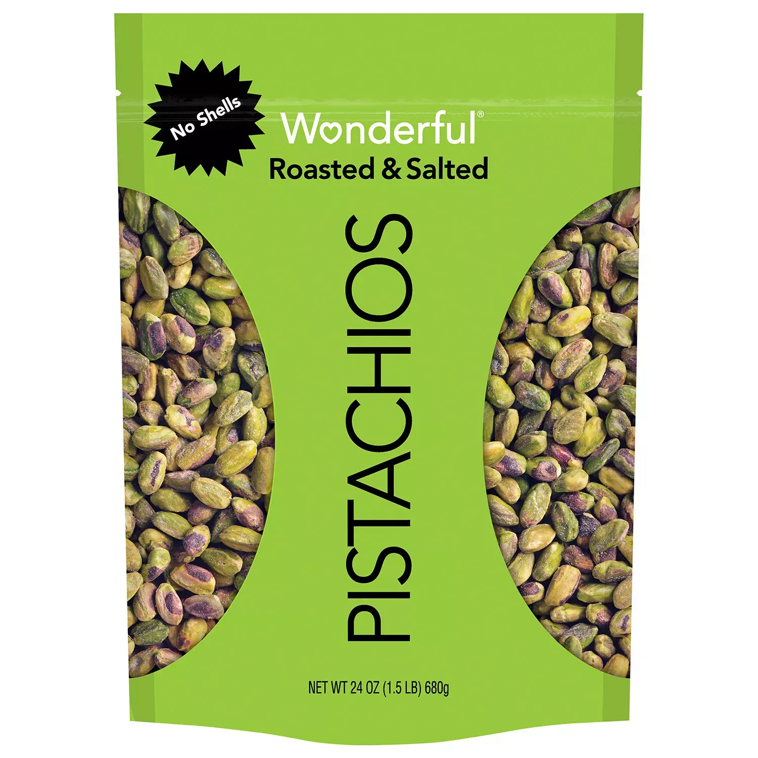 Wonderful Pistachios Shelled, Roasted and Salted 24 oz.