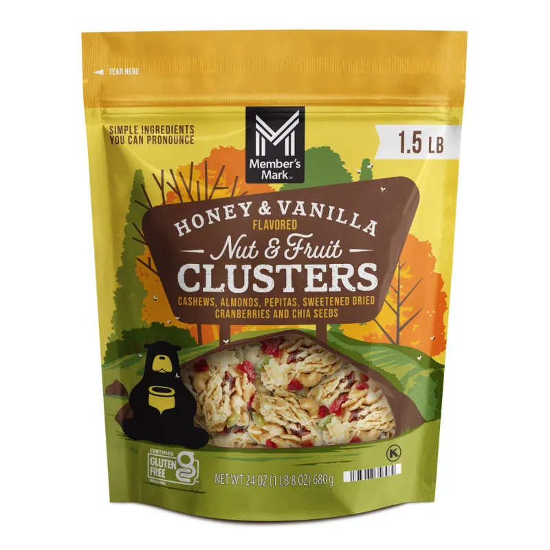 Member&#39;s Mark Honey Vanilla Nut and Fruit Clusters 24 oz.