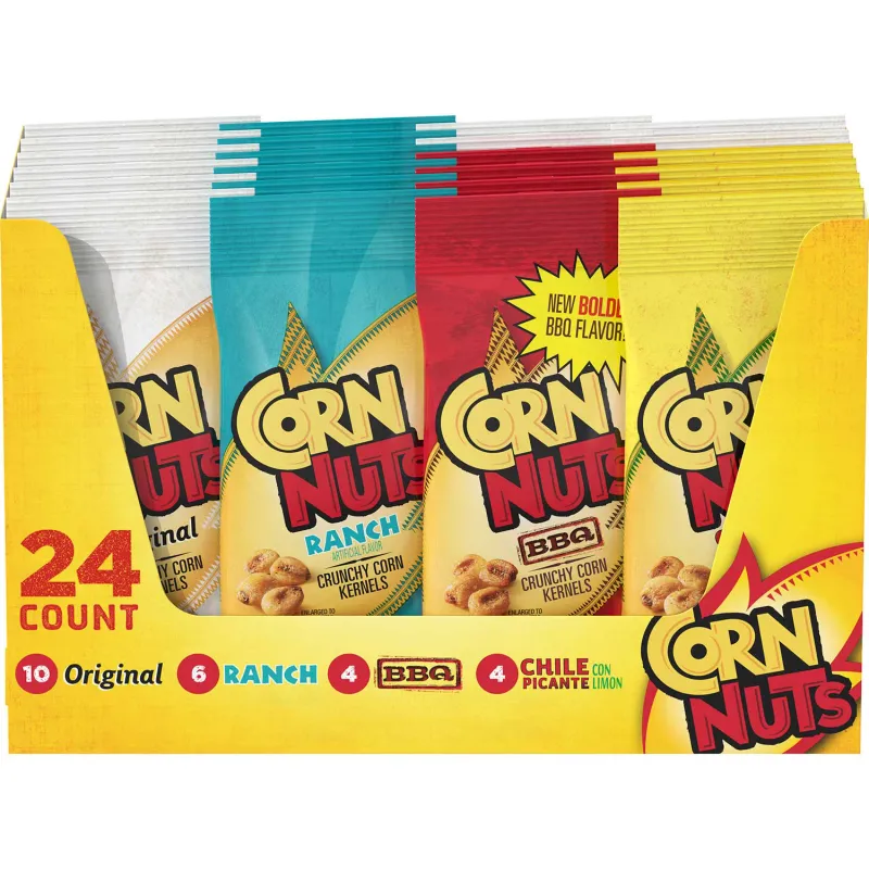 Corn Nuts Crunchy Corn Snacks, Variety Pack, 1.7 oz., 24 pk.