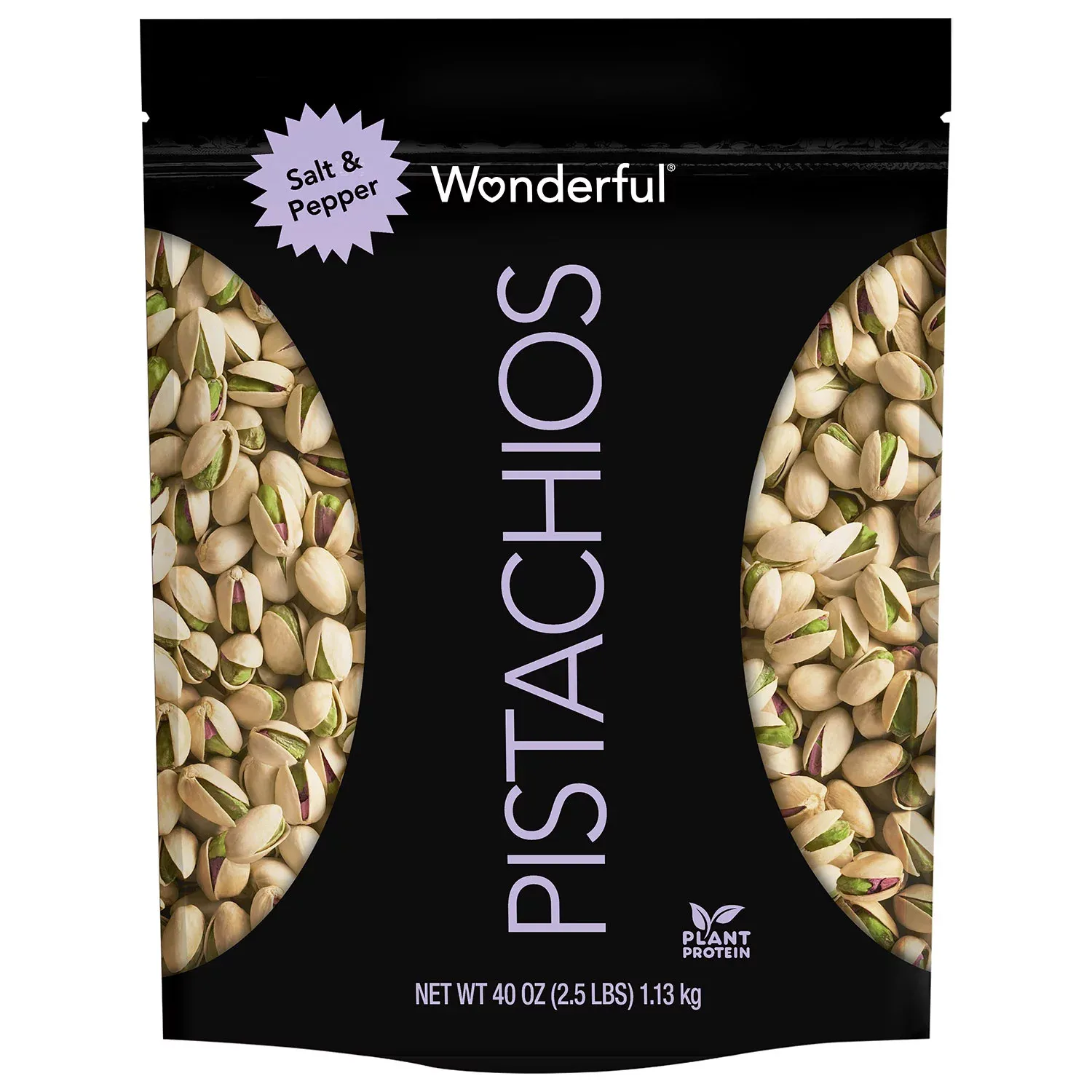 Wonderful Pistachios, Salt and Pepper 40 oz.