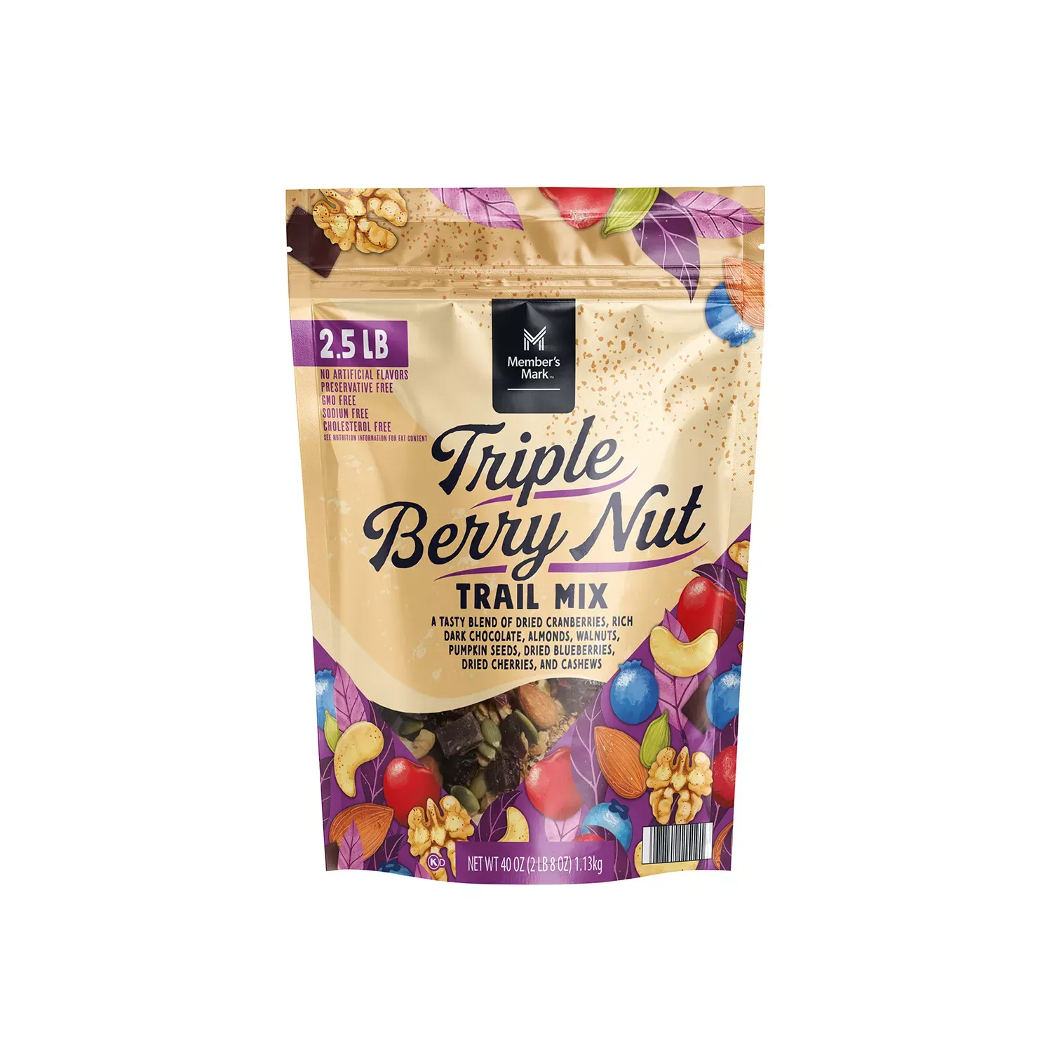 Member&#39;s Mark Triple Berry Nut Trail Mix 40 oz.