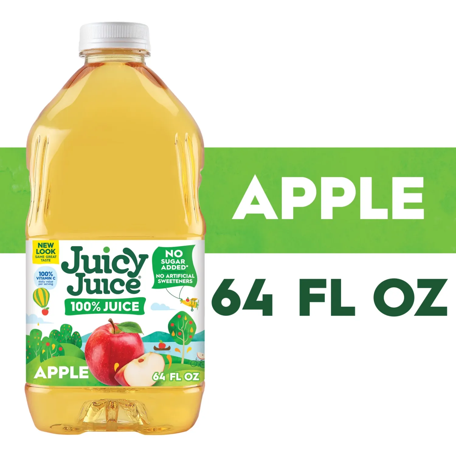 Juicy Juice 100% Juice, Apple, 64 FL OZ Bottle