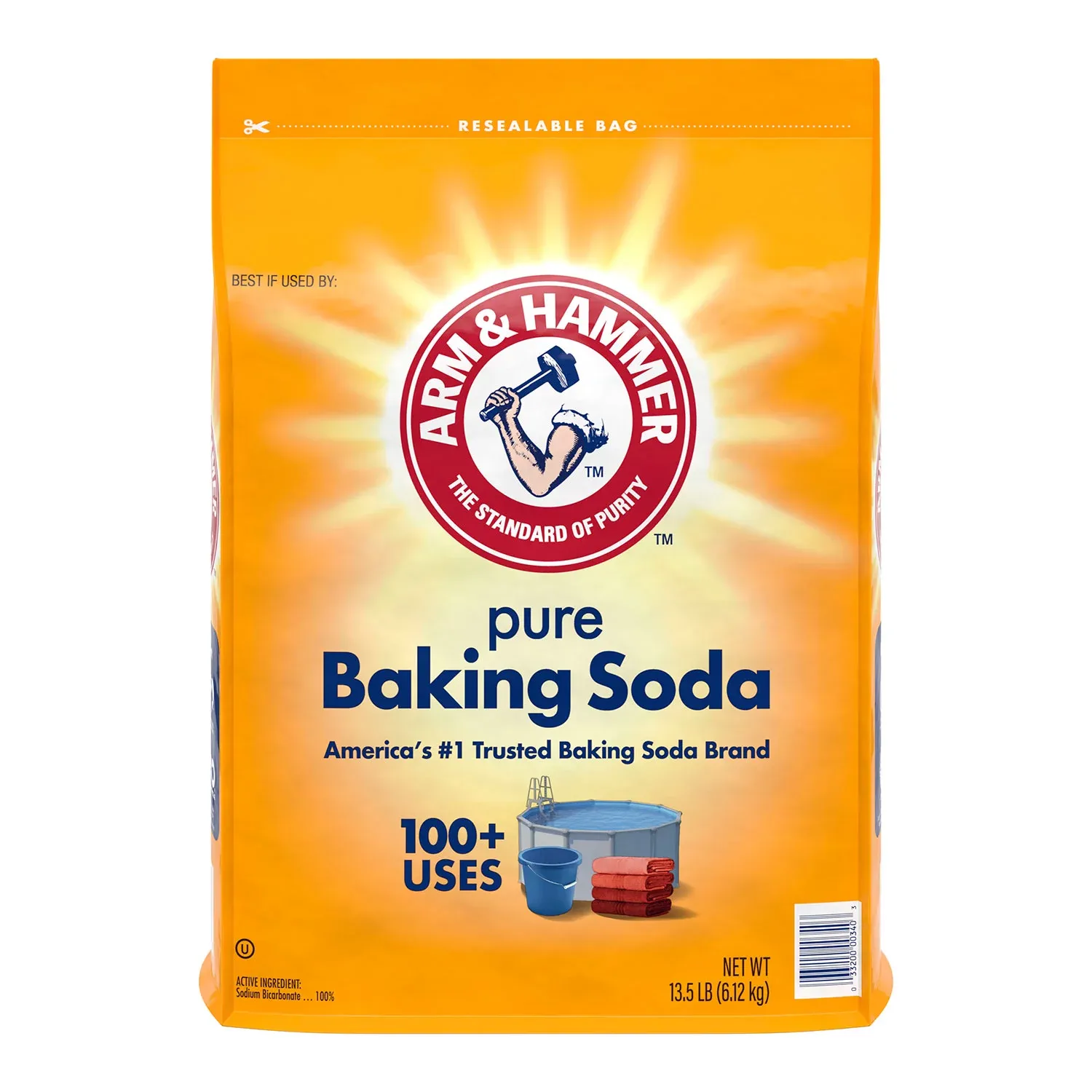 Arm &amp; Hammer Pure Baking Soda, 13.5lbs.