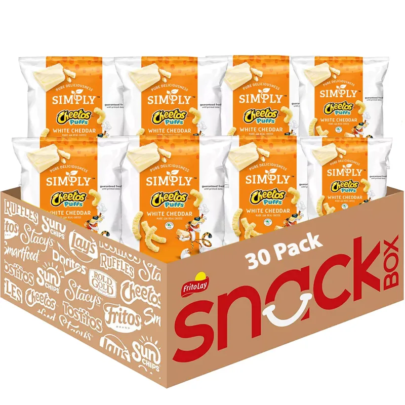 Simply Cheetos White Cheddar Puffs, 0.87 oz., 30 pk.
