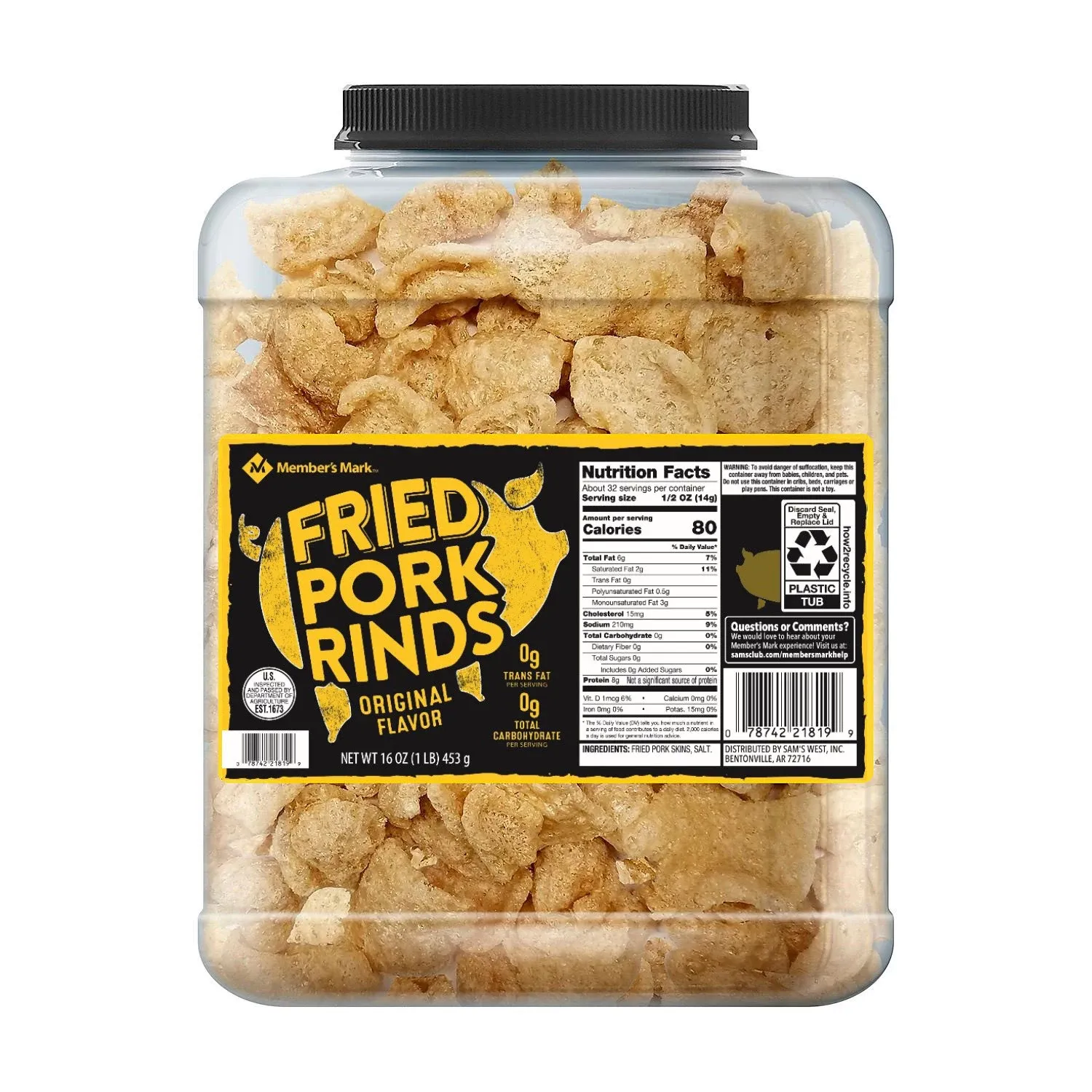 Member&#39;s Mark Original Fried Pork Rinds, 16 oz.
