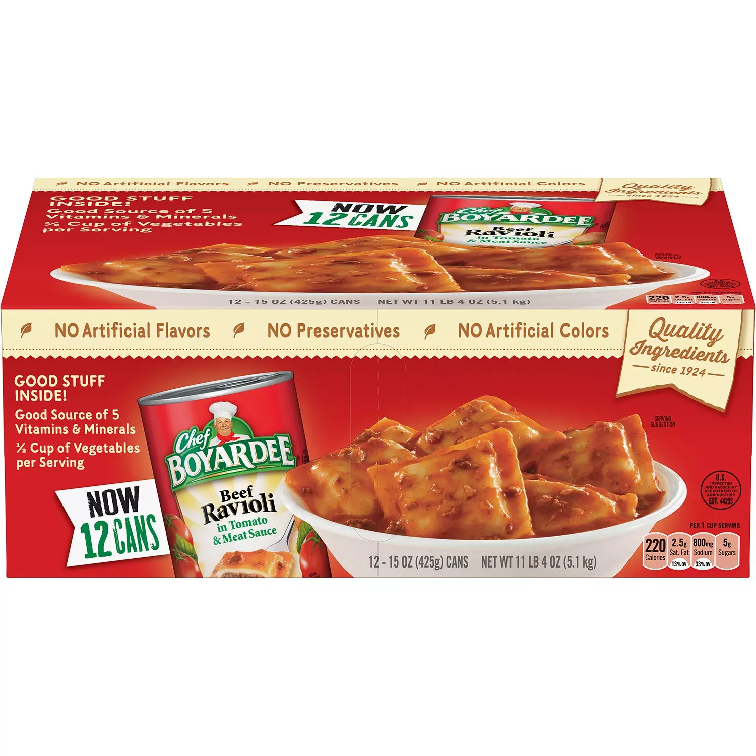 Chef Boyardee Beef Ravioli 15 oz., 12 pk.