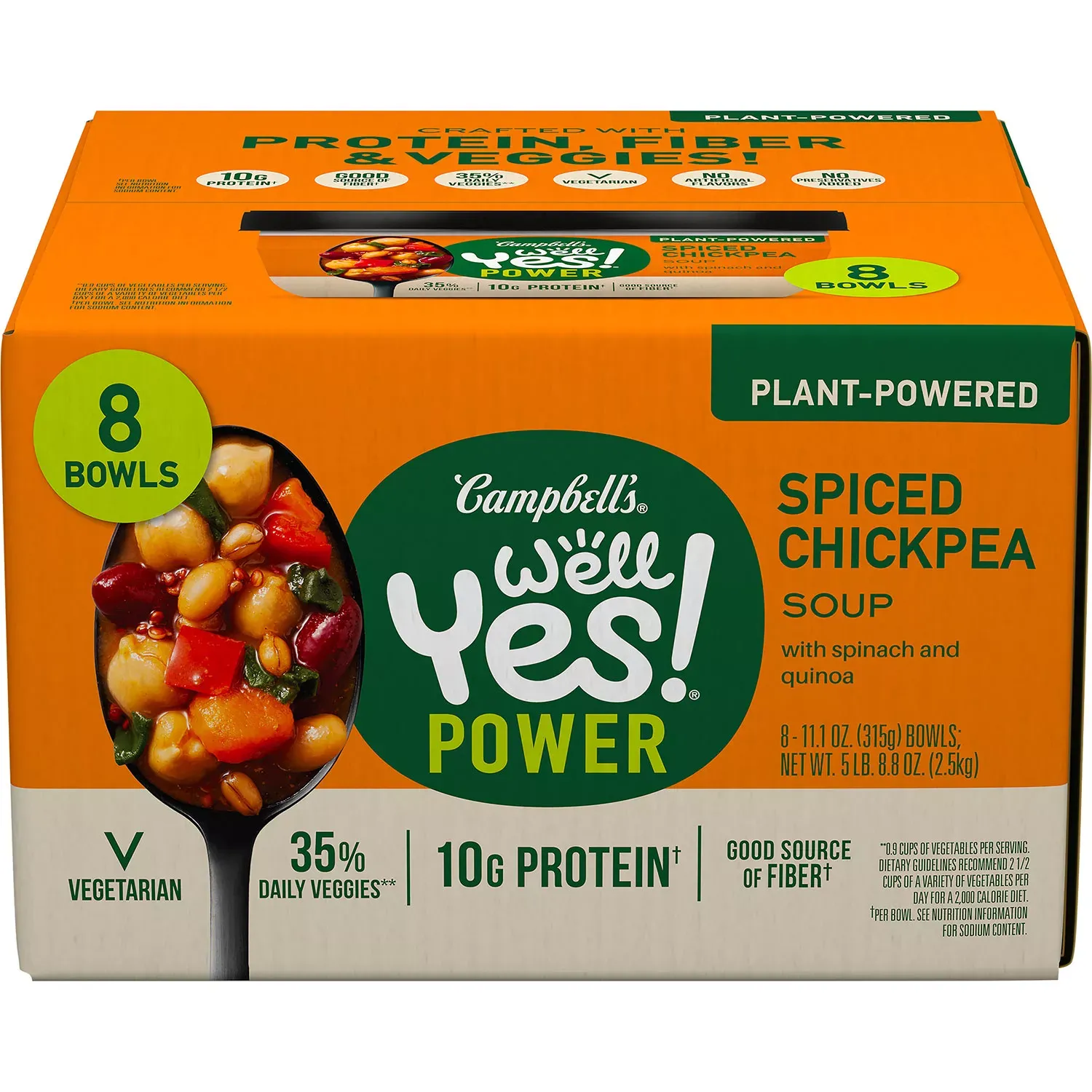 Campbell&#39;s WELL YES! Spicy Chickpea Soup Bowl (11oz., 8pk.)
