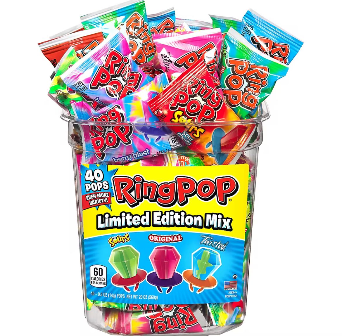 Ring Pops Variety Box, 40 ct.